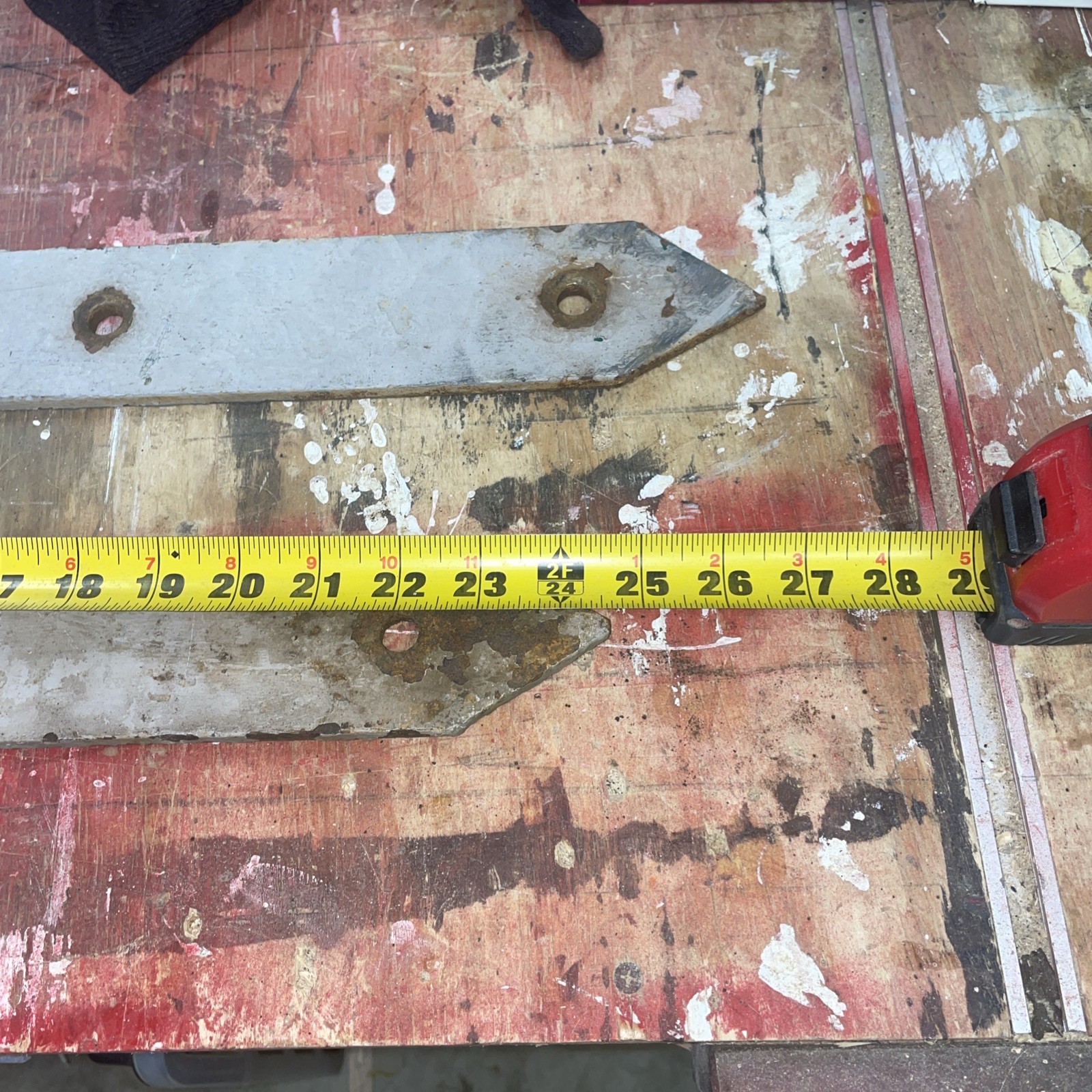 Antique Large Strap Hinges 25” industrial Hardware garage Barn Rustic Door