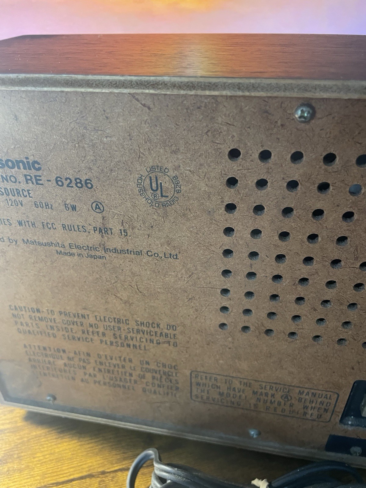 VTG Panasonic AM/ FM Radio Model-6286 Made In The Early 1970’s Made In Japan