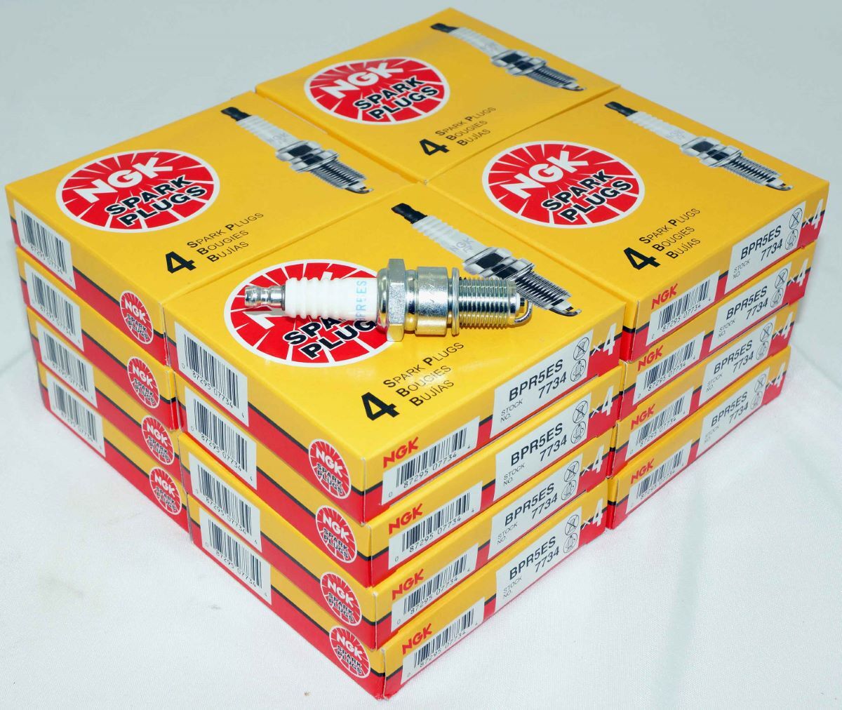 Pack of 64 NGK Spark Plugs 7734 with Removable Tip BPR5ES