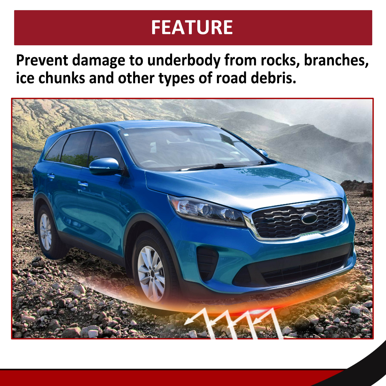 Engine Splash Shields Front 29110C6500 KI1228155 For 2016-2020 Kia Sorento