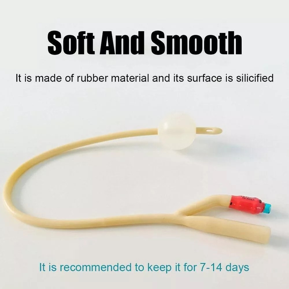 Medical Disposable 2 Way Silicone Urinary Catheter For 12/14/16/18/20/22/24Fr