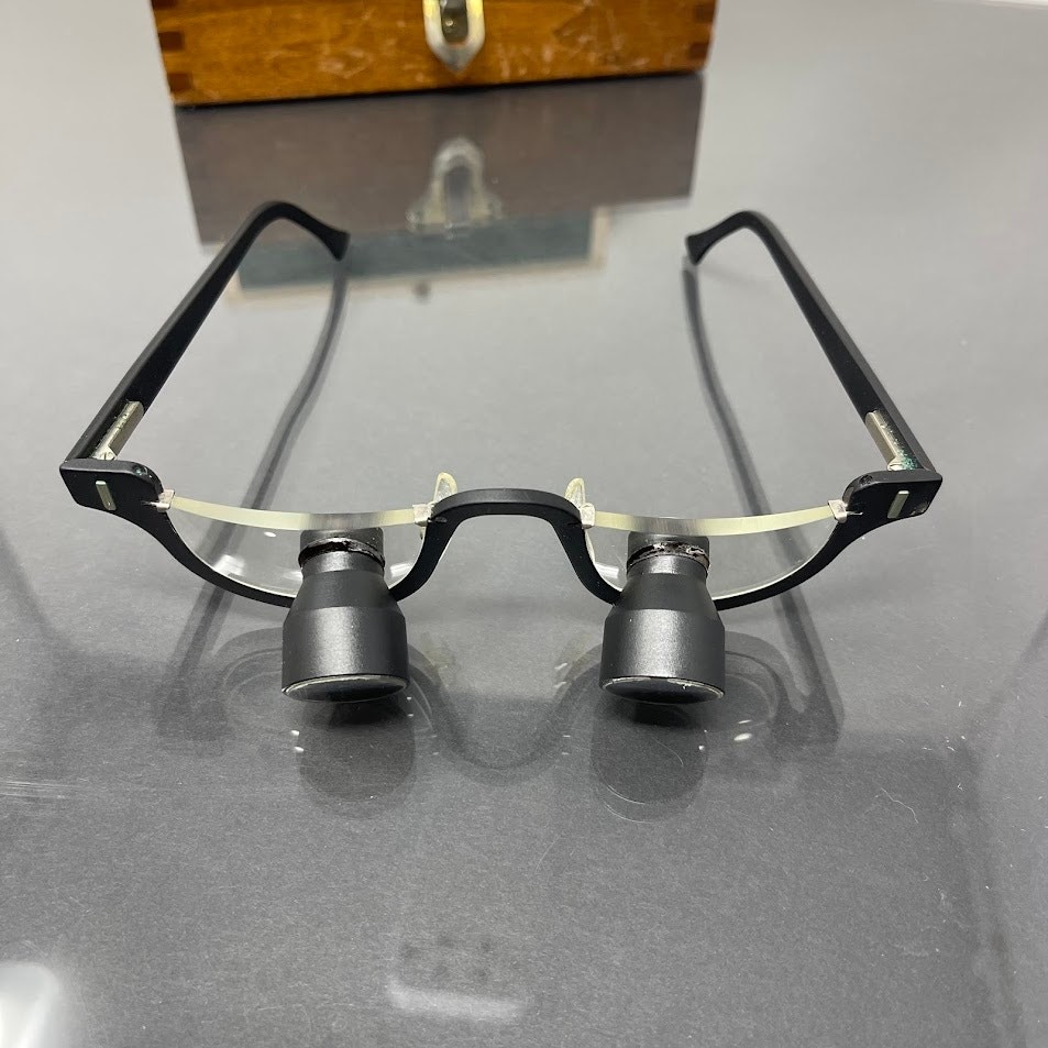 Vintage Surgical Spectacles Glasses in Wooden Box