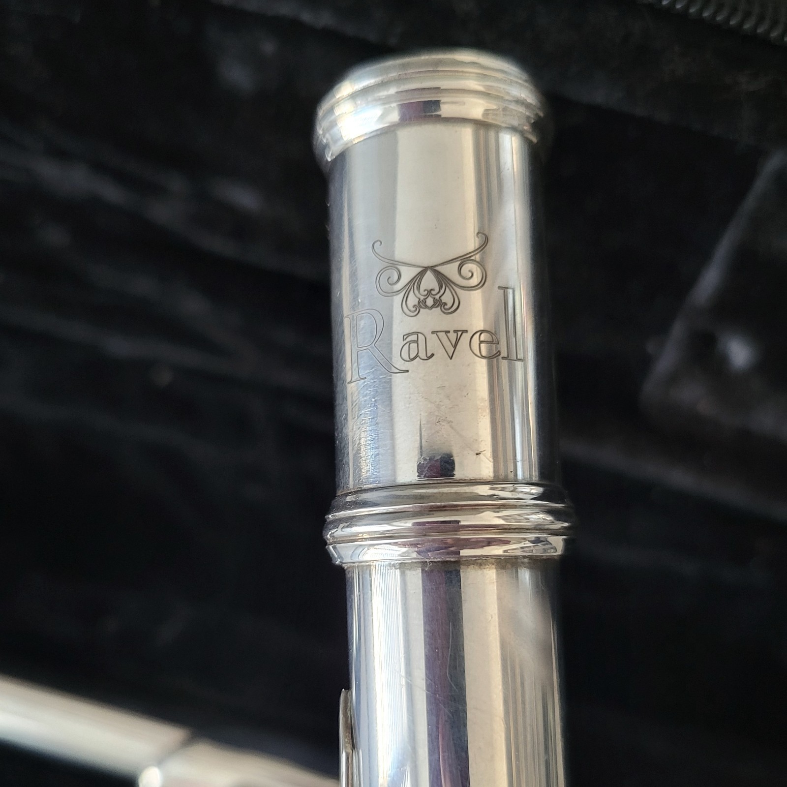 Ravel Flute In Case Silver Plate HC01952