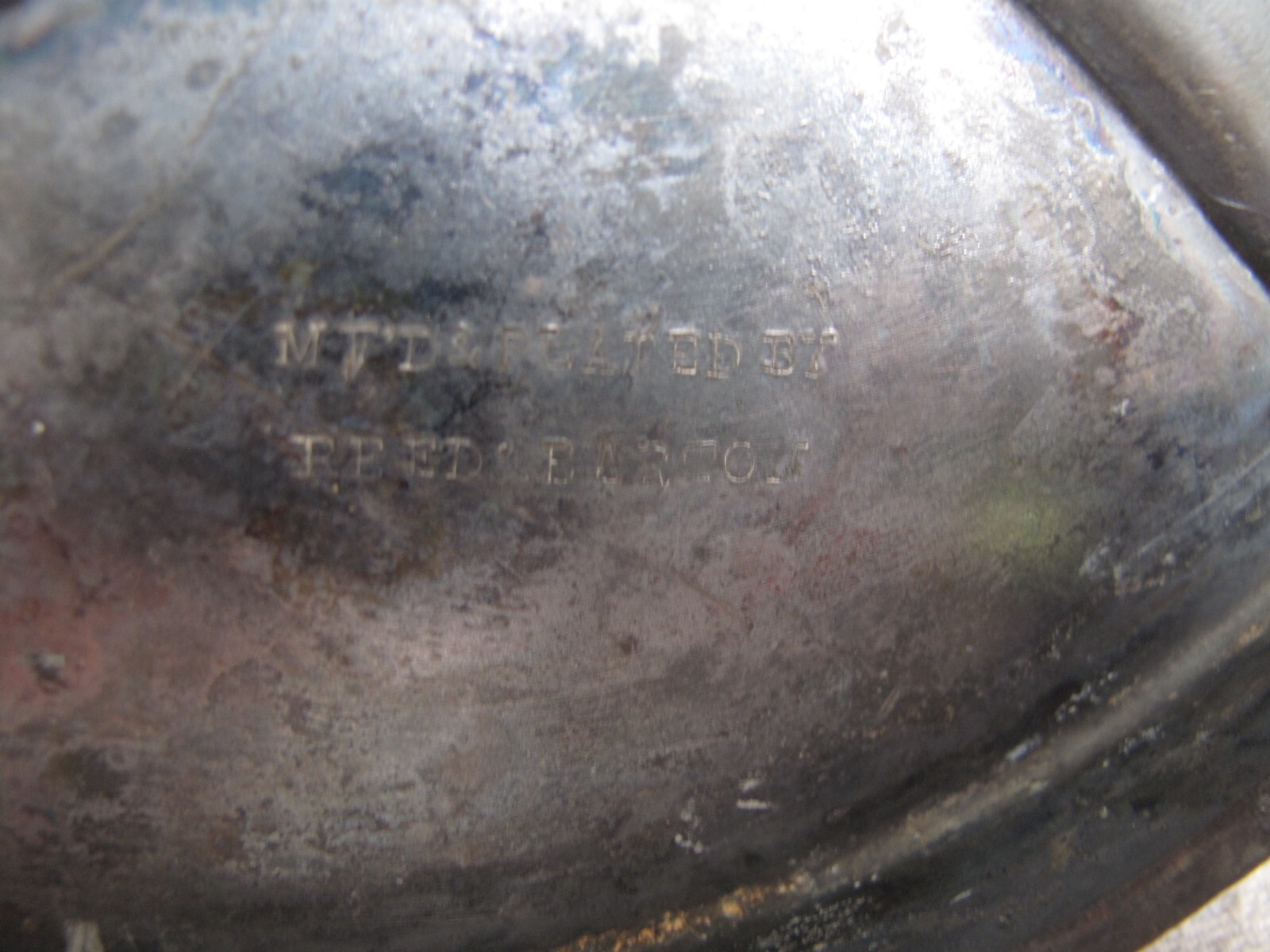 Antique SP Reed & Barton Cruet Castor Set Bell 4 Cut Glass Etched Bottles