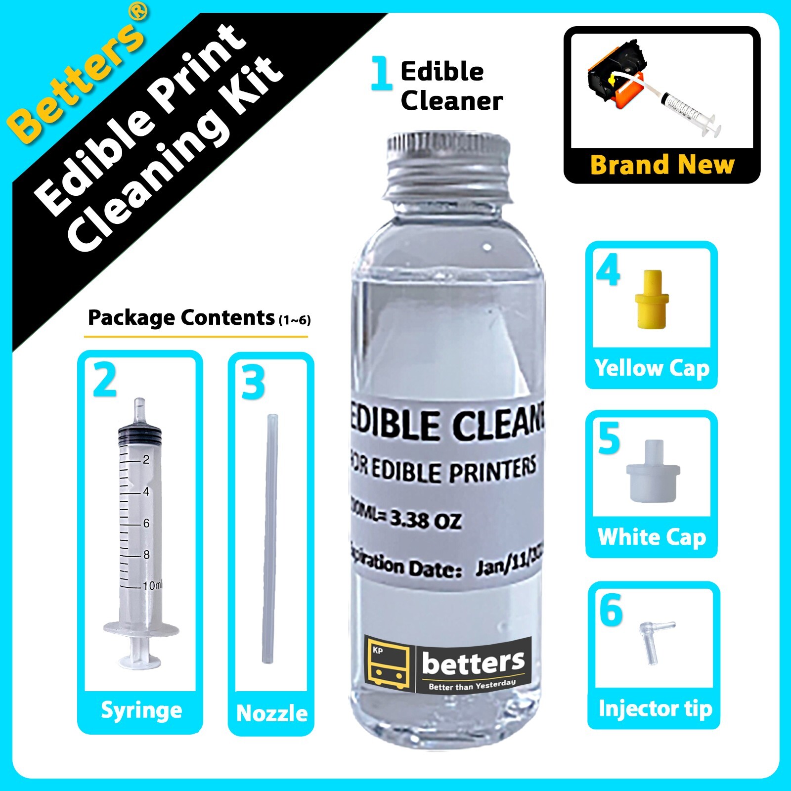 Betters® Edible Cleaning Kit for PrintHead- Unblock nozzle