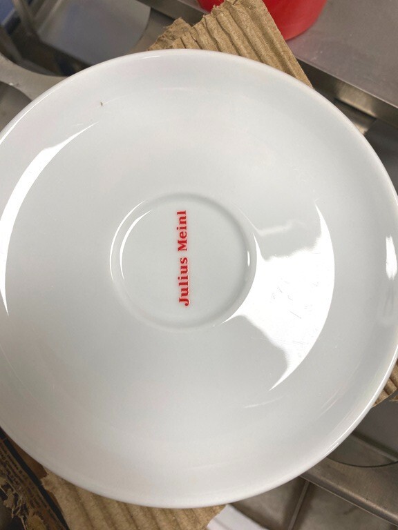 Espresso/ Julius Meinl White ME01-3B / Porcelain 6 Cups & 6 Plates Set / 2.9 Oz