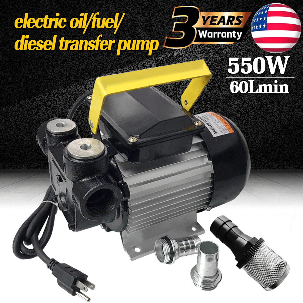 110V AC Self Priming Electric Oil Pump Transfer Fuel Diesel 16GPM 44PSI YB60-1