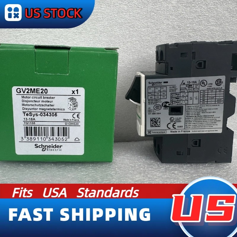 GV2ME20 Schneider NEW Manual Starter Protector: US Inventory, Expedited Delivery