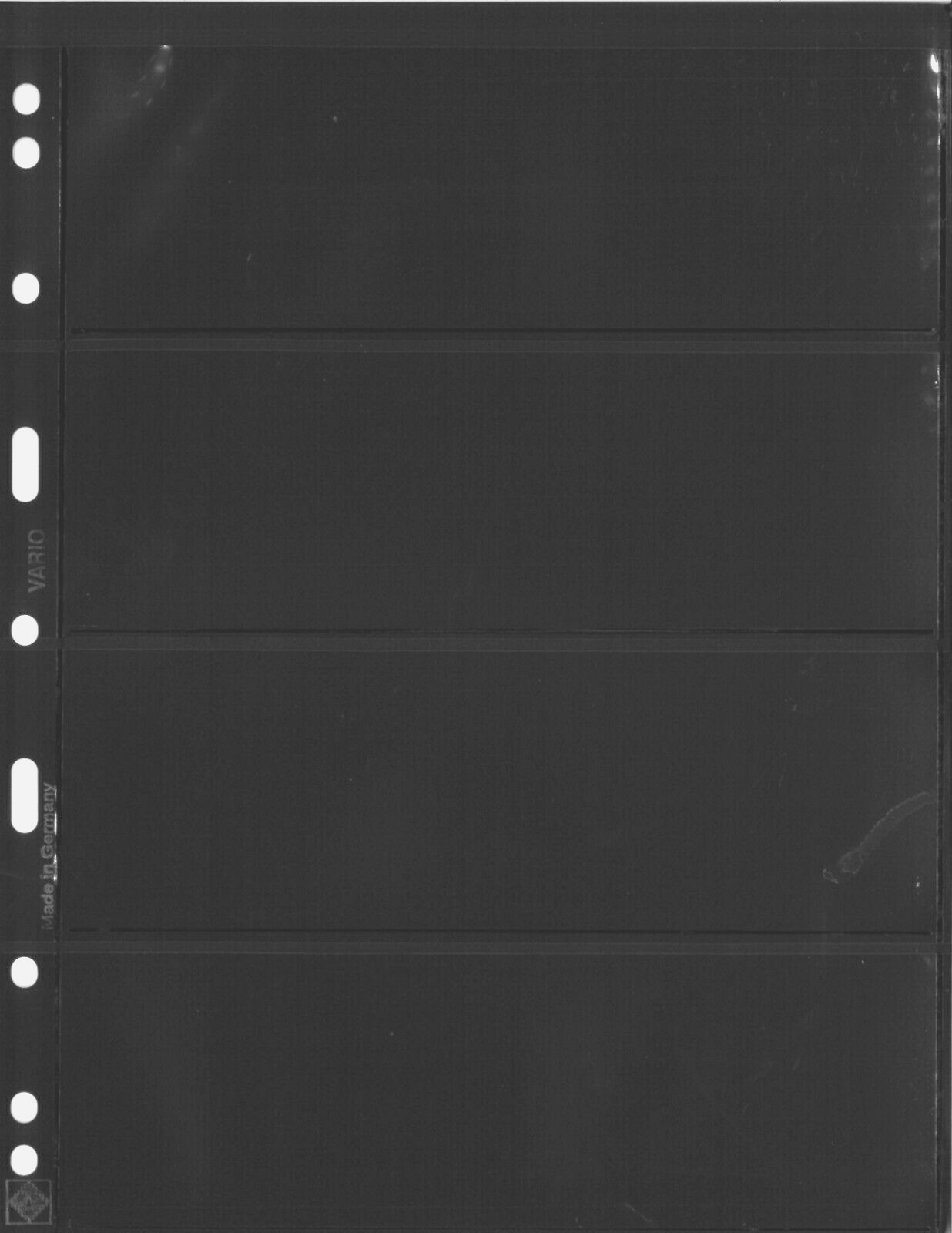 Lighthouse VARIO Stock Sheet Double Sided 4 Pocket Protector Pages Size: 4S