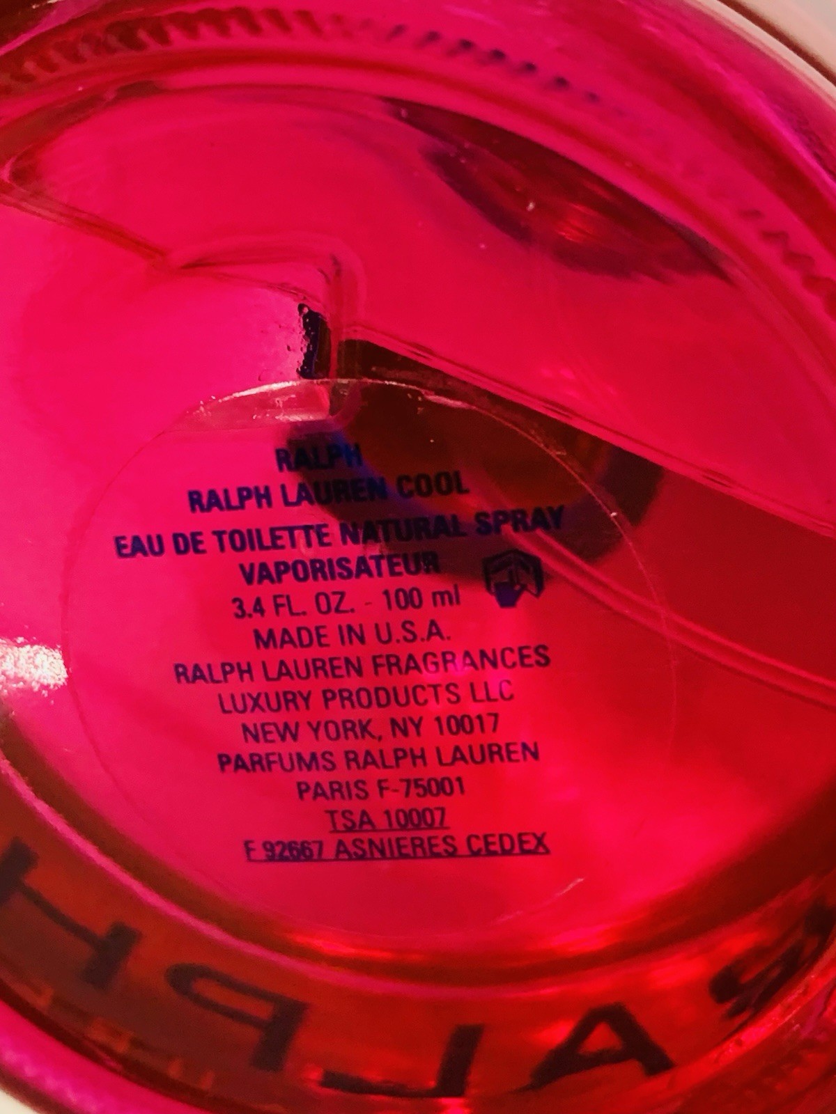 RALPH LAUREN COOL EAU DE TOILETTE 3.4oz 100ml DISCONTINUE As picture