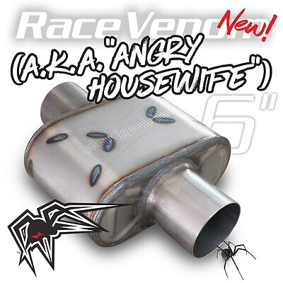 Black Widow Angry Housewife 2.5" Center/Center Muffler