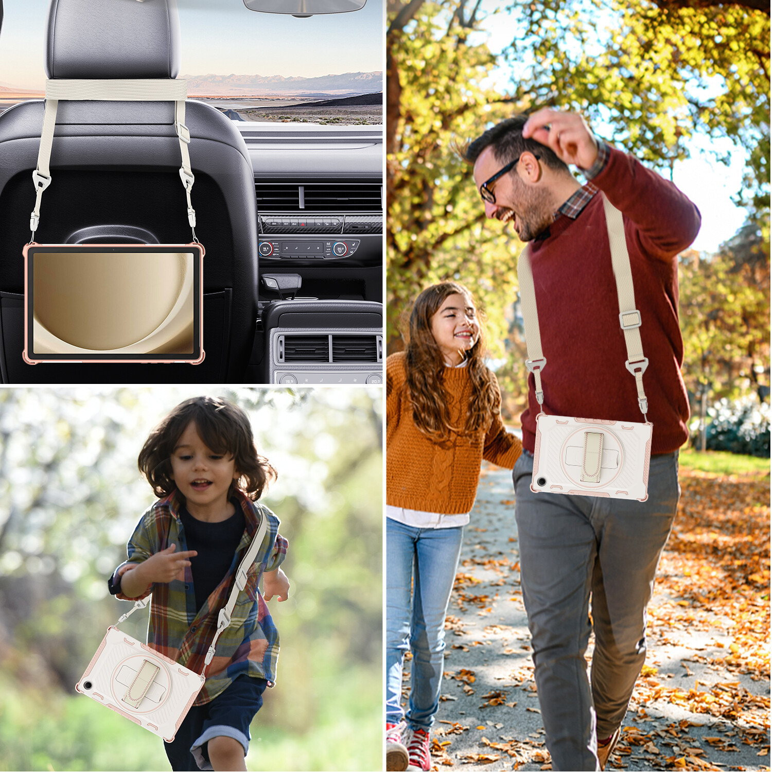 For Samsung Galaxy Tab A9+ 2023 11" Rugged Stand Case Cover /HD Screen Protector