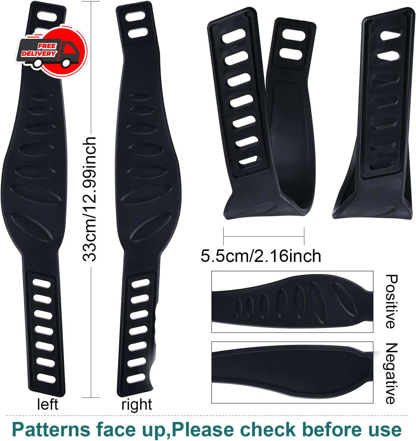 2 Pairs Exercise Bike Pedal Straps Universal Pedal Straps for Exercise Cycle Hom