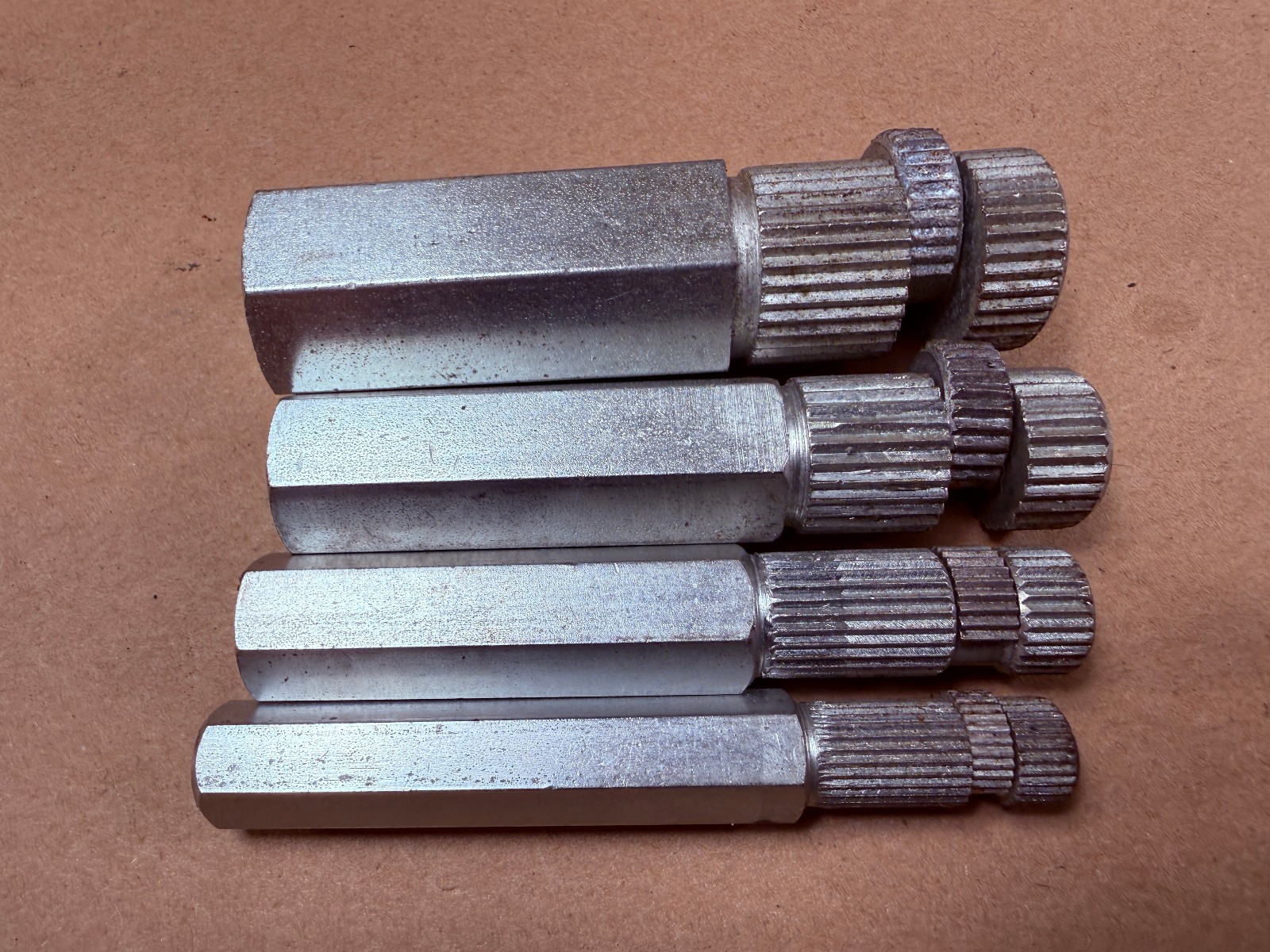 Vintage Roddick Tool 4-Piece 3/8" 1/2” 3/4” 1” Internal Nipple Extractor Set