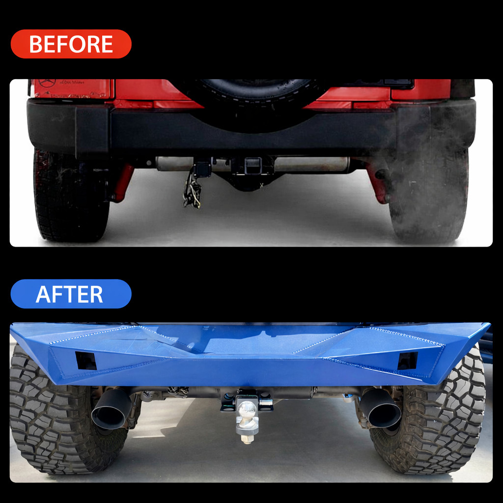 For 2007- 2018 Jeep Wrangler JK Matte Black Dual AxleBack Exhaust System 2DR 4DR