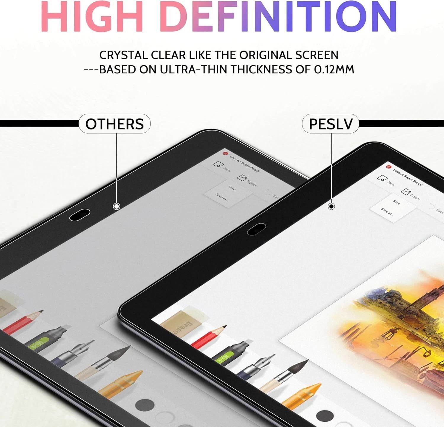 2 Pack Like Paper Screen Protector for Ipad 9th/8th/7th 10.2''(ipad 7/