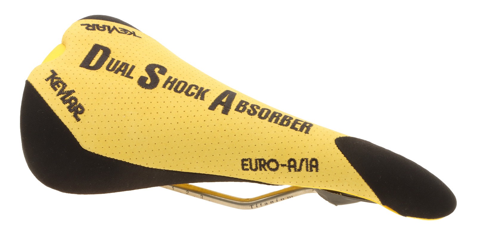 Gipiemme & EuroAsia Penta Saddle Dual Shock Absorber Ti Rails Yellow NEW NIB NOS