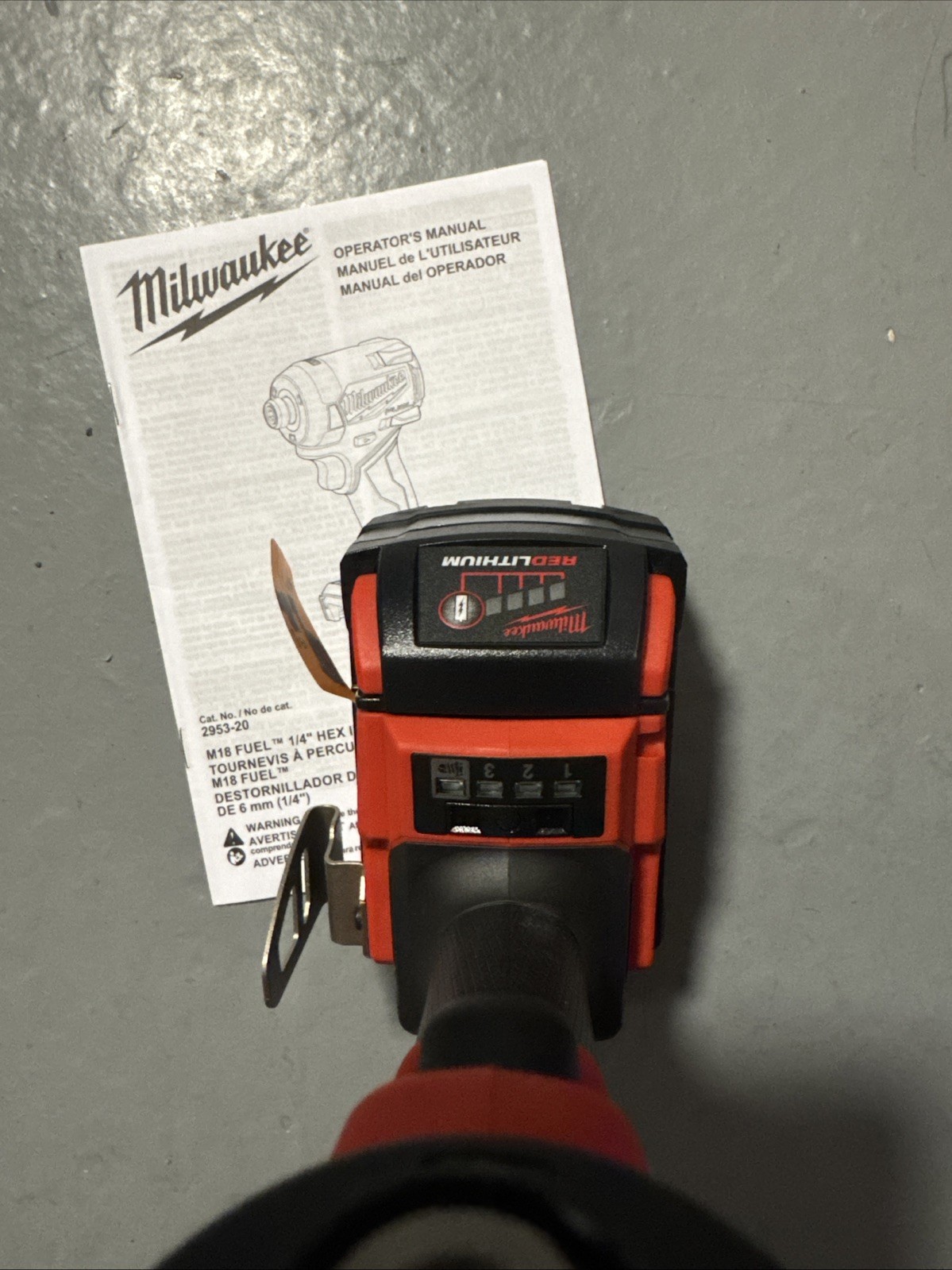 Milwaukee 2953-20 M18 Fuel 18V 1/4" HEX Impact Driver w/XC 5.0 Battery