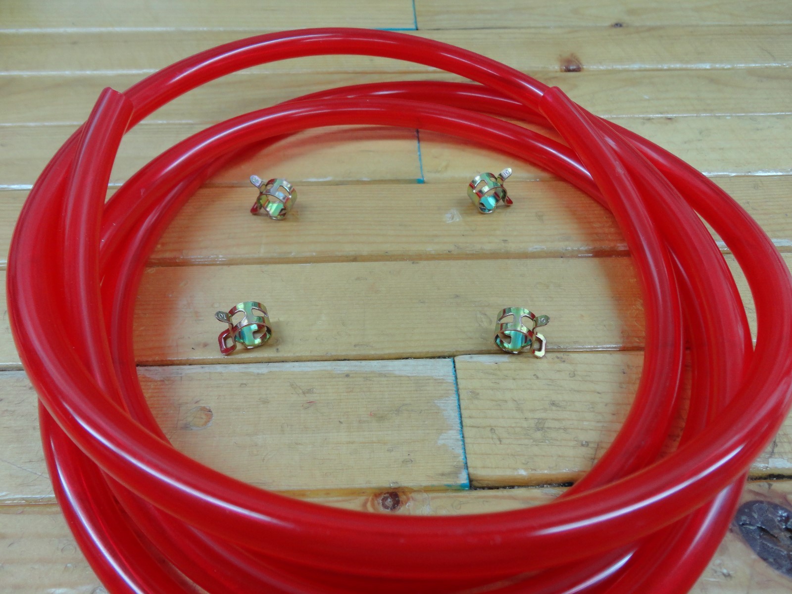 RED 1/4" ID FUEL LINE KIT SNOWMOBILE DIRT BIKE QUAD MOTORCYCLE GO KART GOLF CART