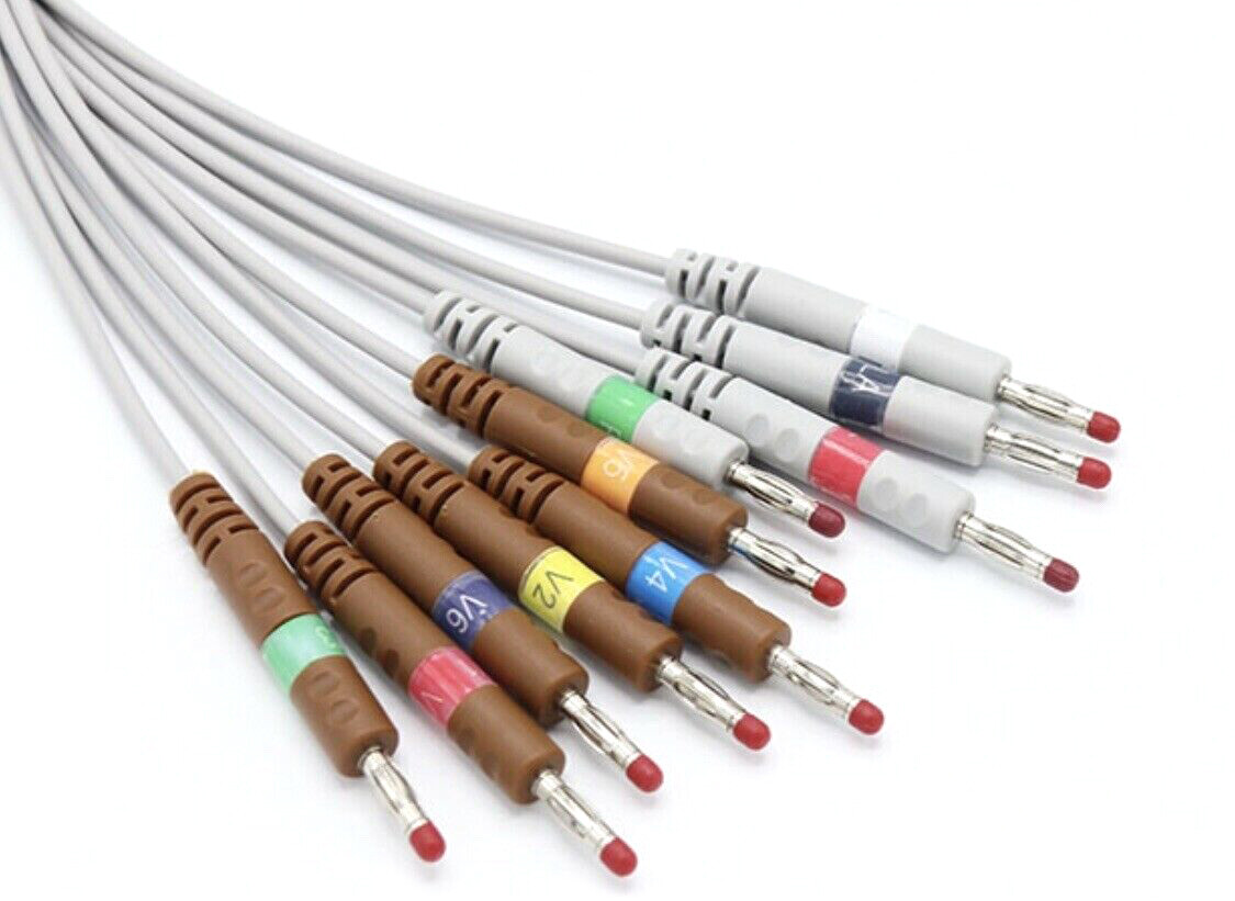 GE Marquette MAC 500 MAC 1200 EKG Cable 10 Leads Banana AHA - Same Day Shipping