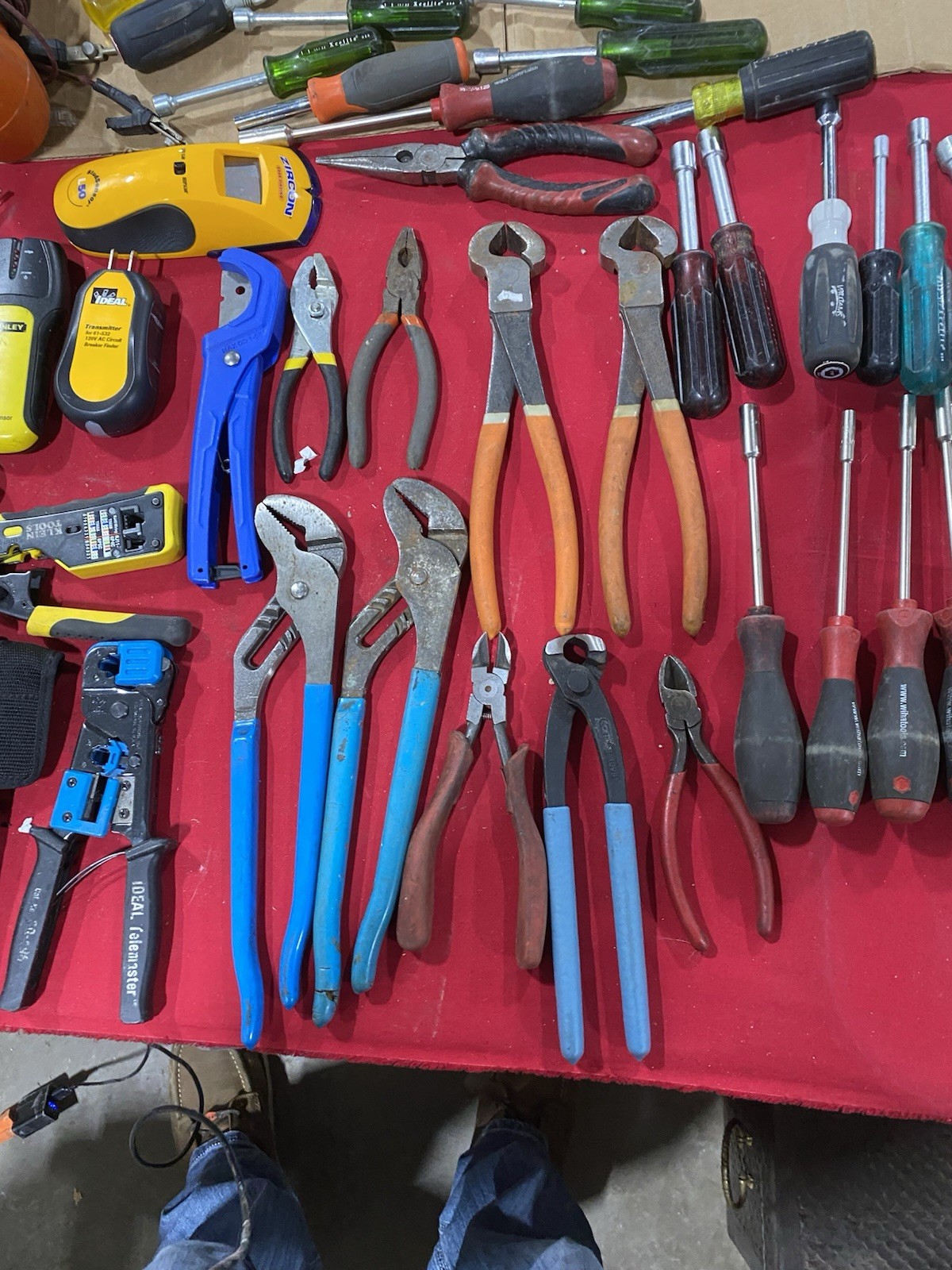 Lot of Electrician Tools Mixed Tools and Brands Screwdrivers Etc Used Free Ship