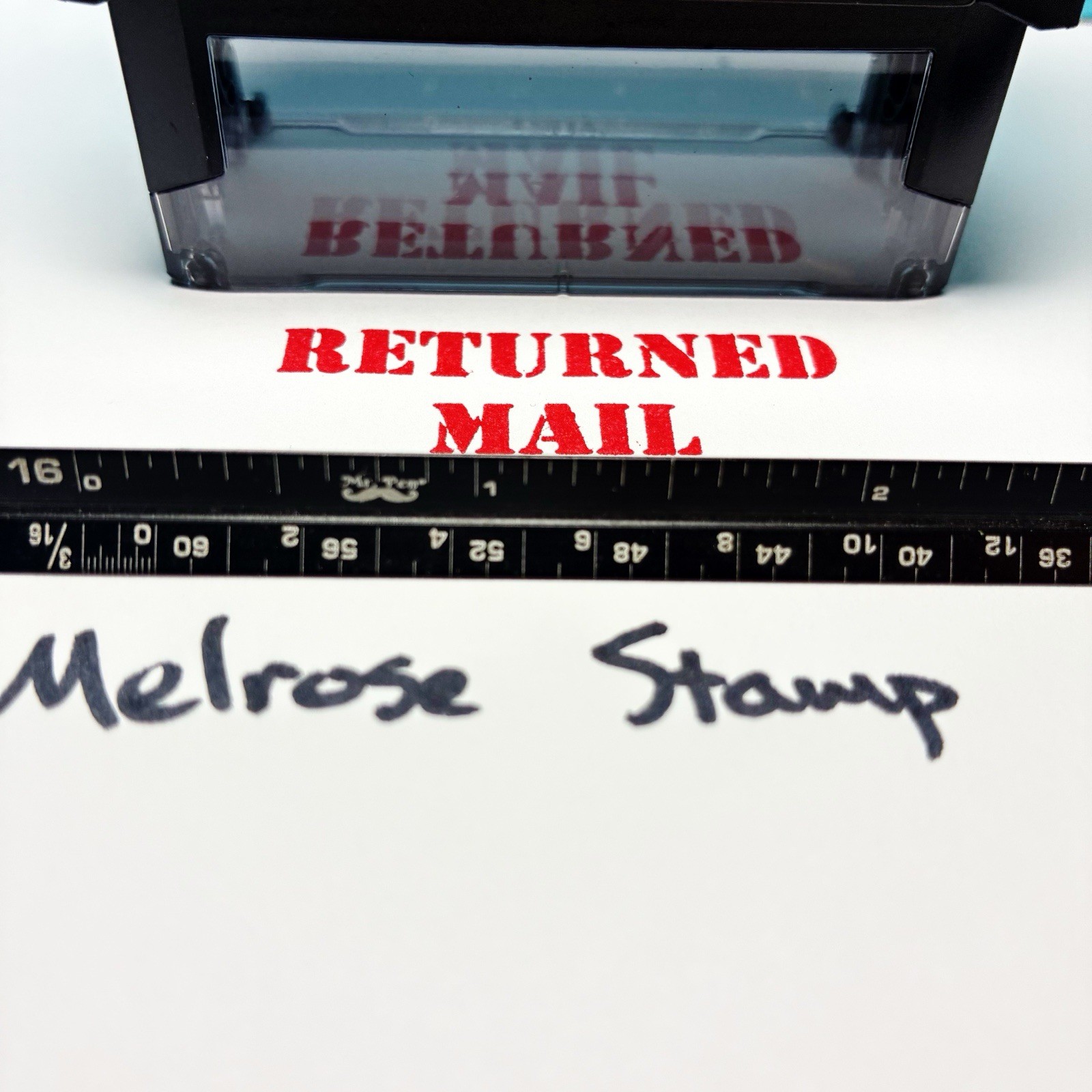 Returned Mail Rubber Stamp Red Ink Self Inking Ideal 4913