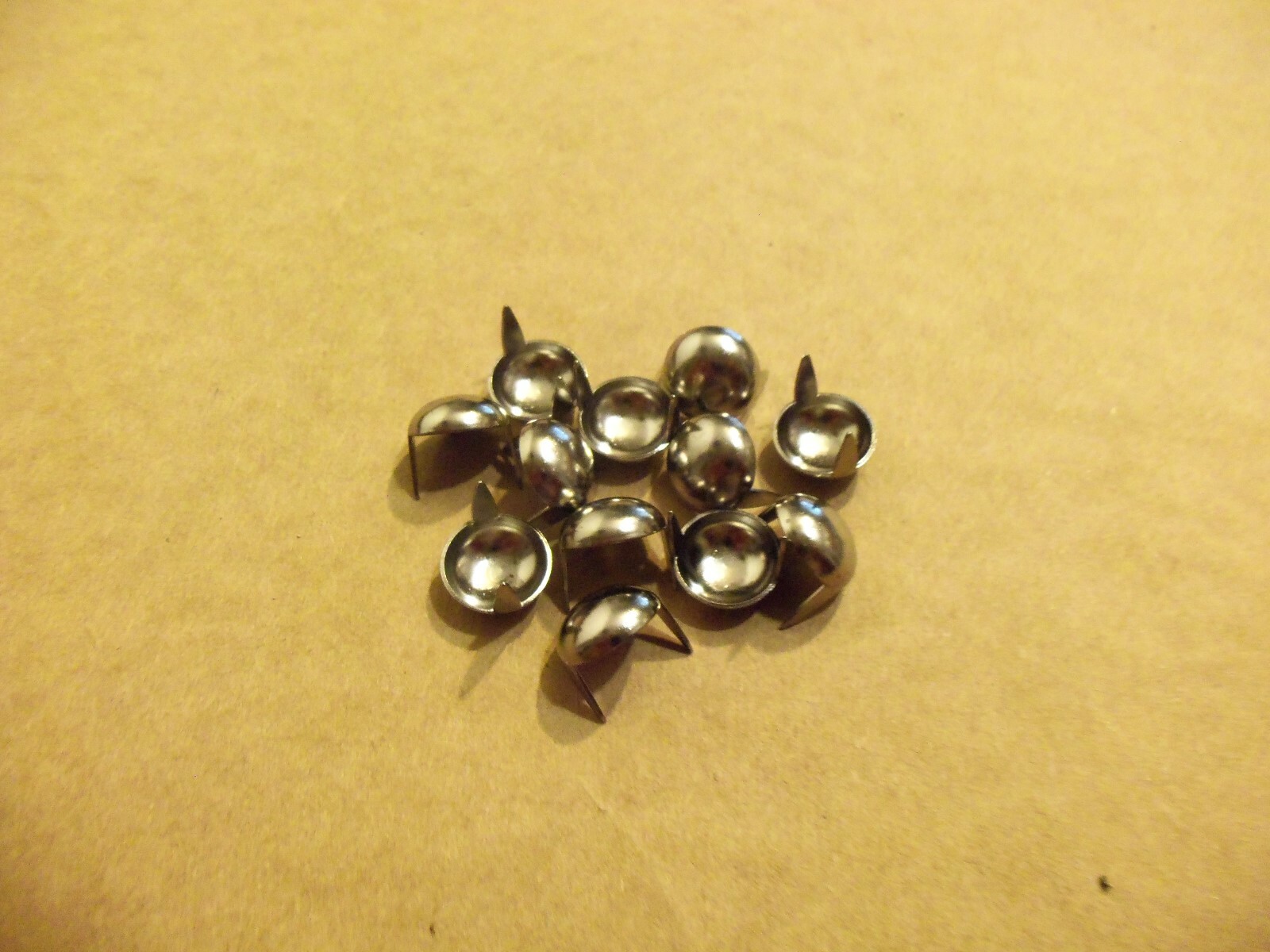 1/2" Nickel / Solid Brass Round Spots / Studs For Leather 5/16" Prongs (250 pk)