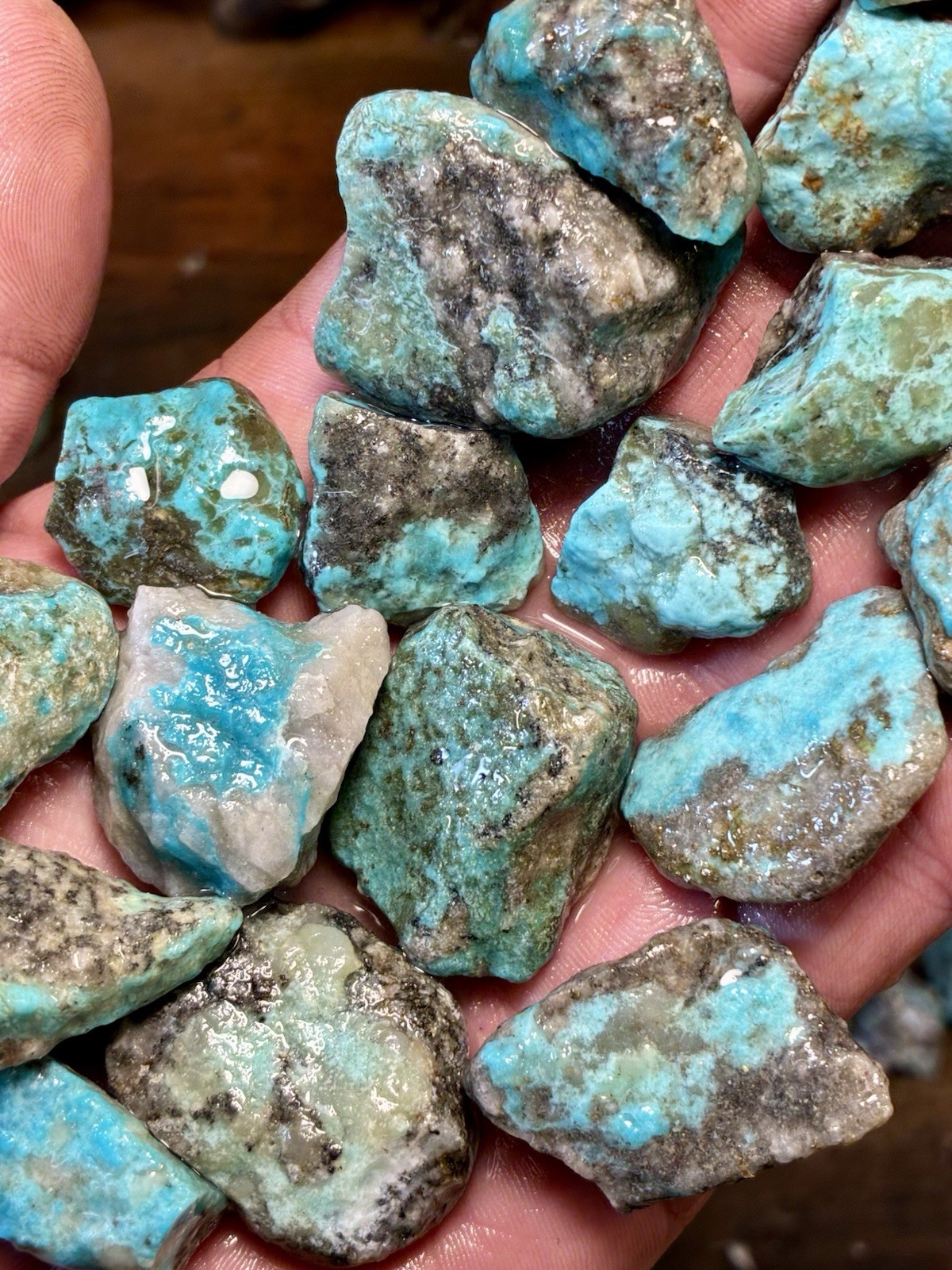 Ribbon & Skin Rock & Kaolin Blues! Ithaca Peak Turquoise! ONLY 5 left! Now $175!