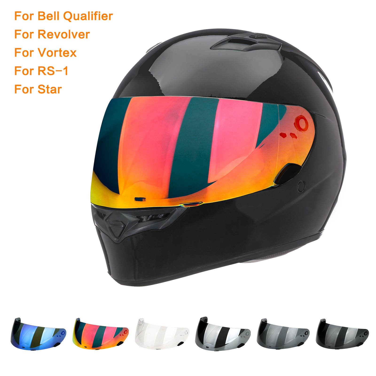 Wearproof Anti-Scratch Helmet Visor For Bell Qualifier Revolver Vortex RS-1 Star