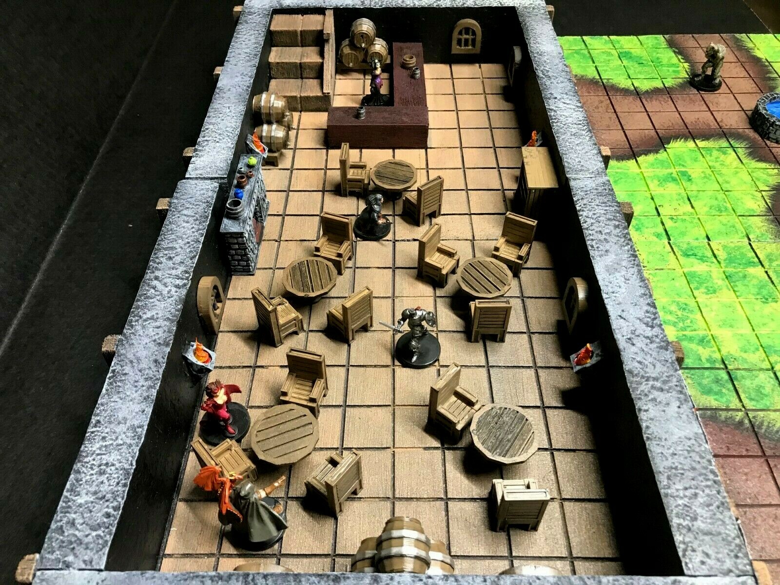 Tavern Inn Terrain Modular Set 28mm RPG Terrain for D&D