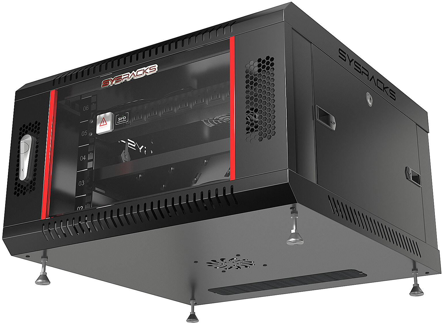 6U 24" Deep Wall Mount IT Network Server Rack Cabinet Enclosure. Free Accessory