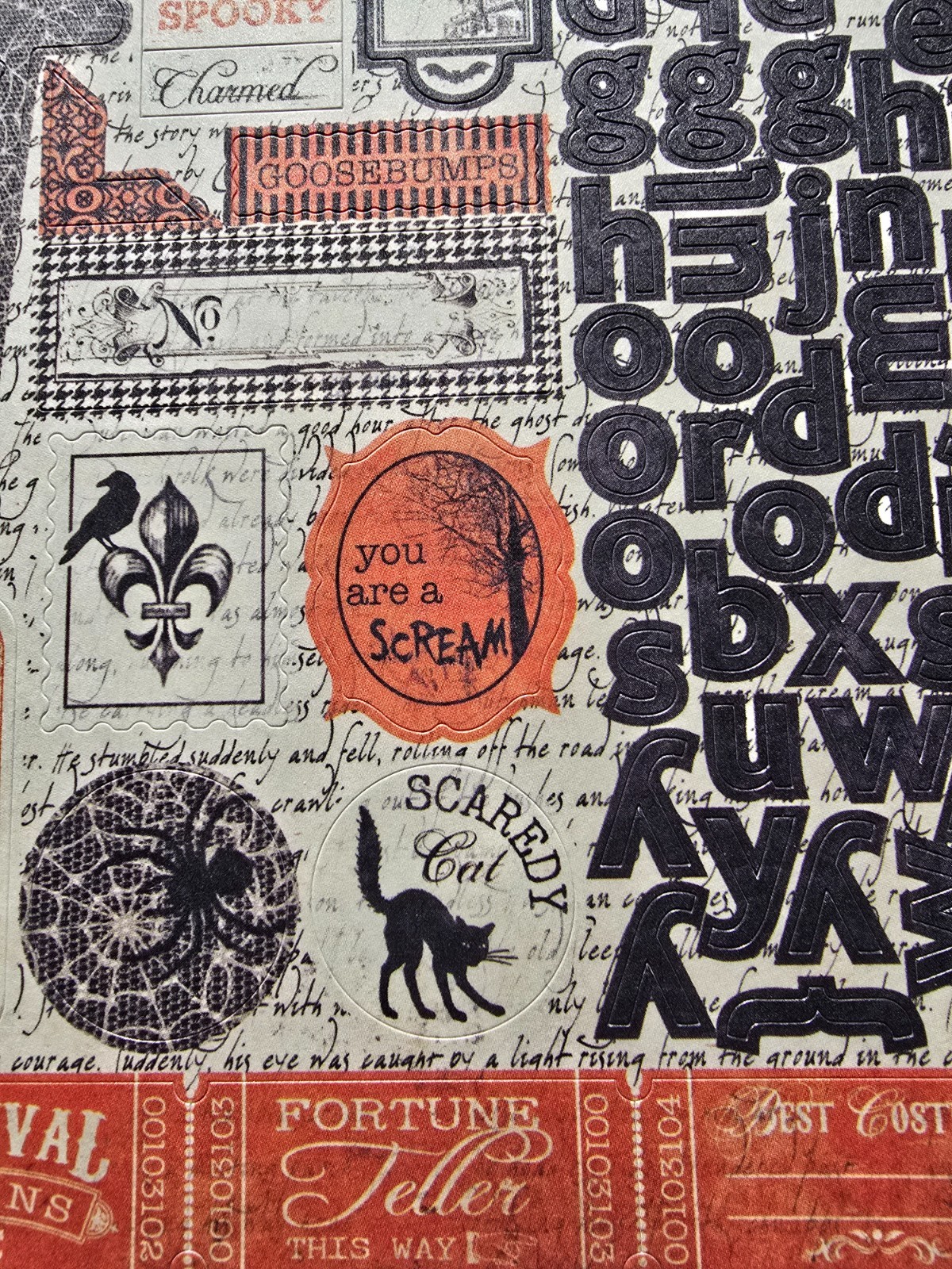 Authentique Glowing & Enchanted Halloween 2-sided cardstock stickers die cuts