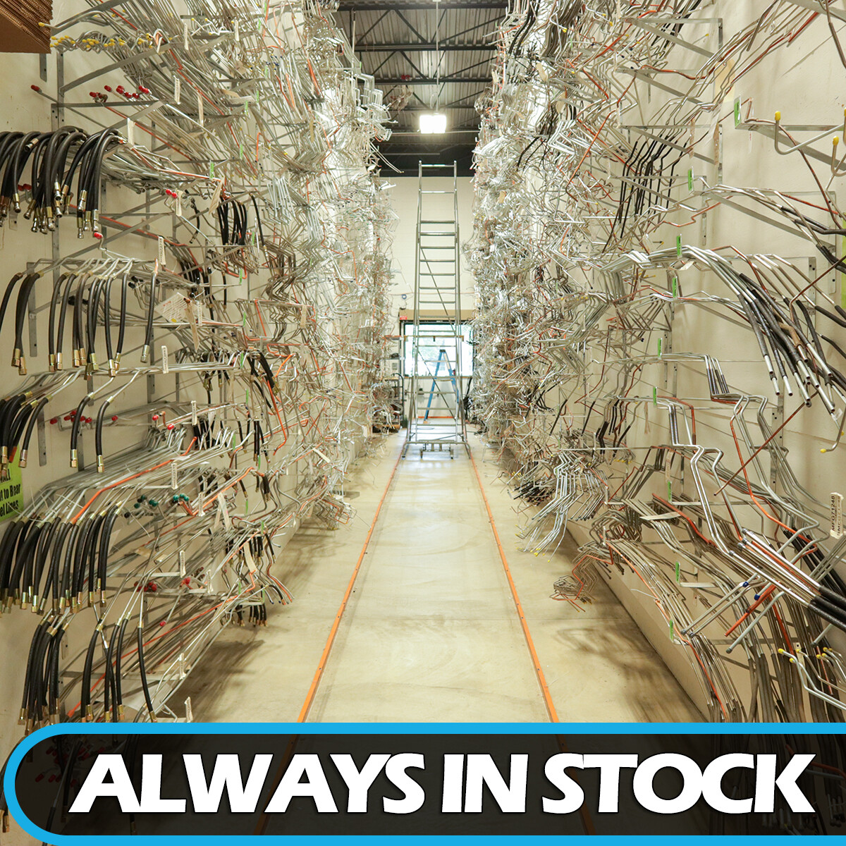 1991-1993 Ford F150 Passenger Side Transmission Cooler Lines Kit, Oe Steel