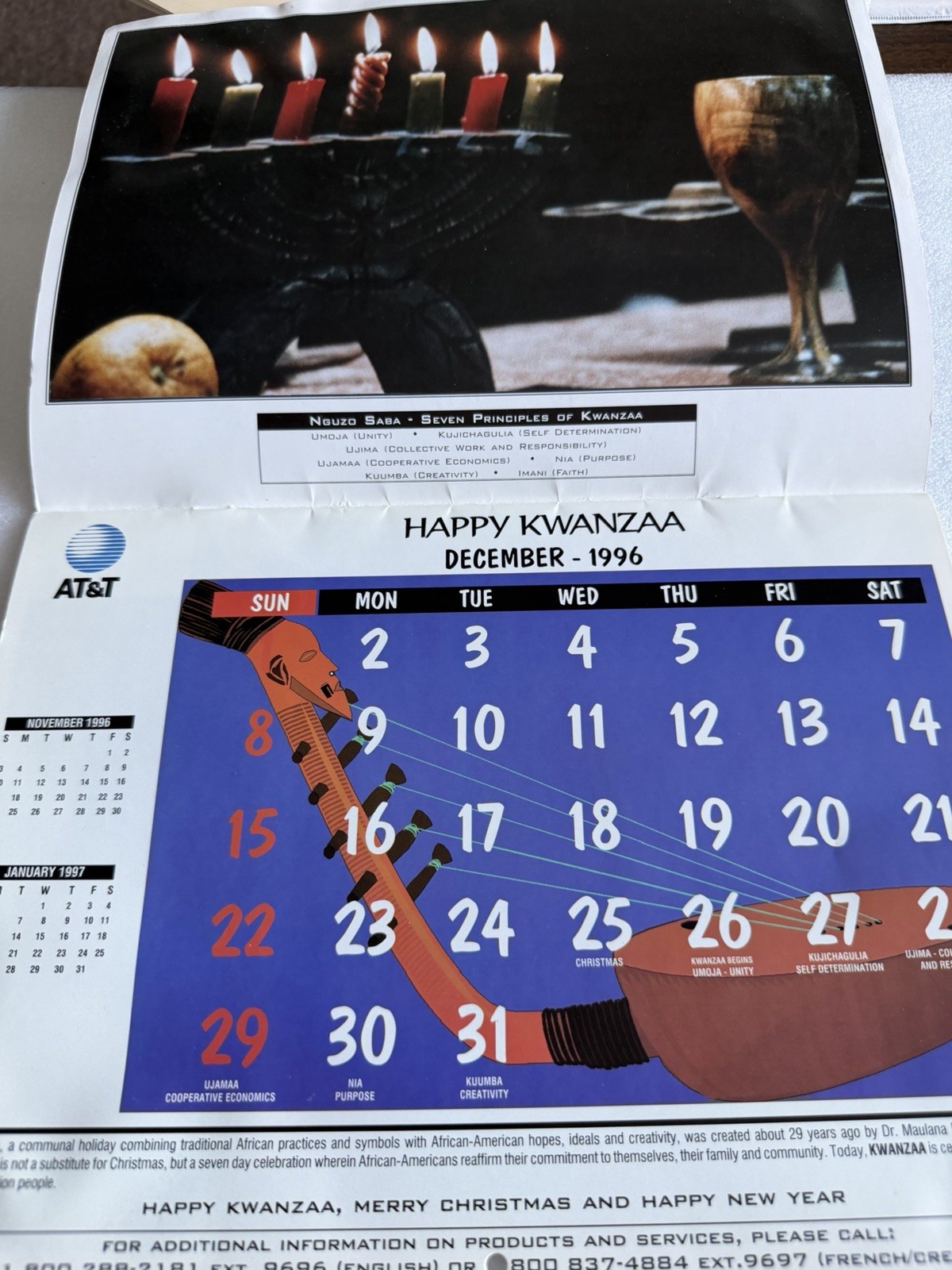 Rare AT&T 1997 Black Heritage Calendar