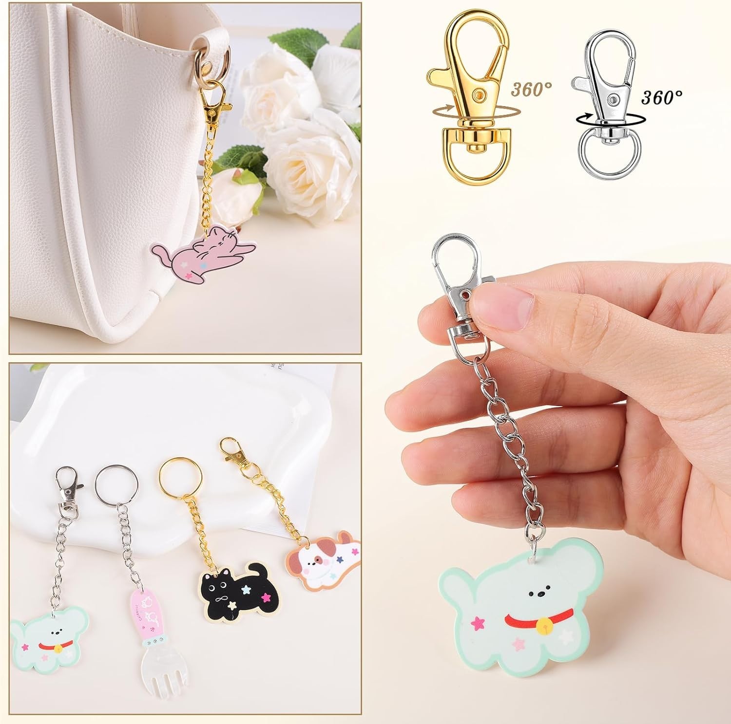 1130PCS Keychain Making Kit Jump Rings for Jewelry DIY Key chain Supplies wit...