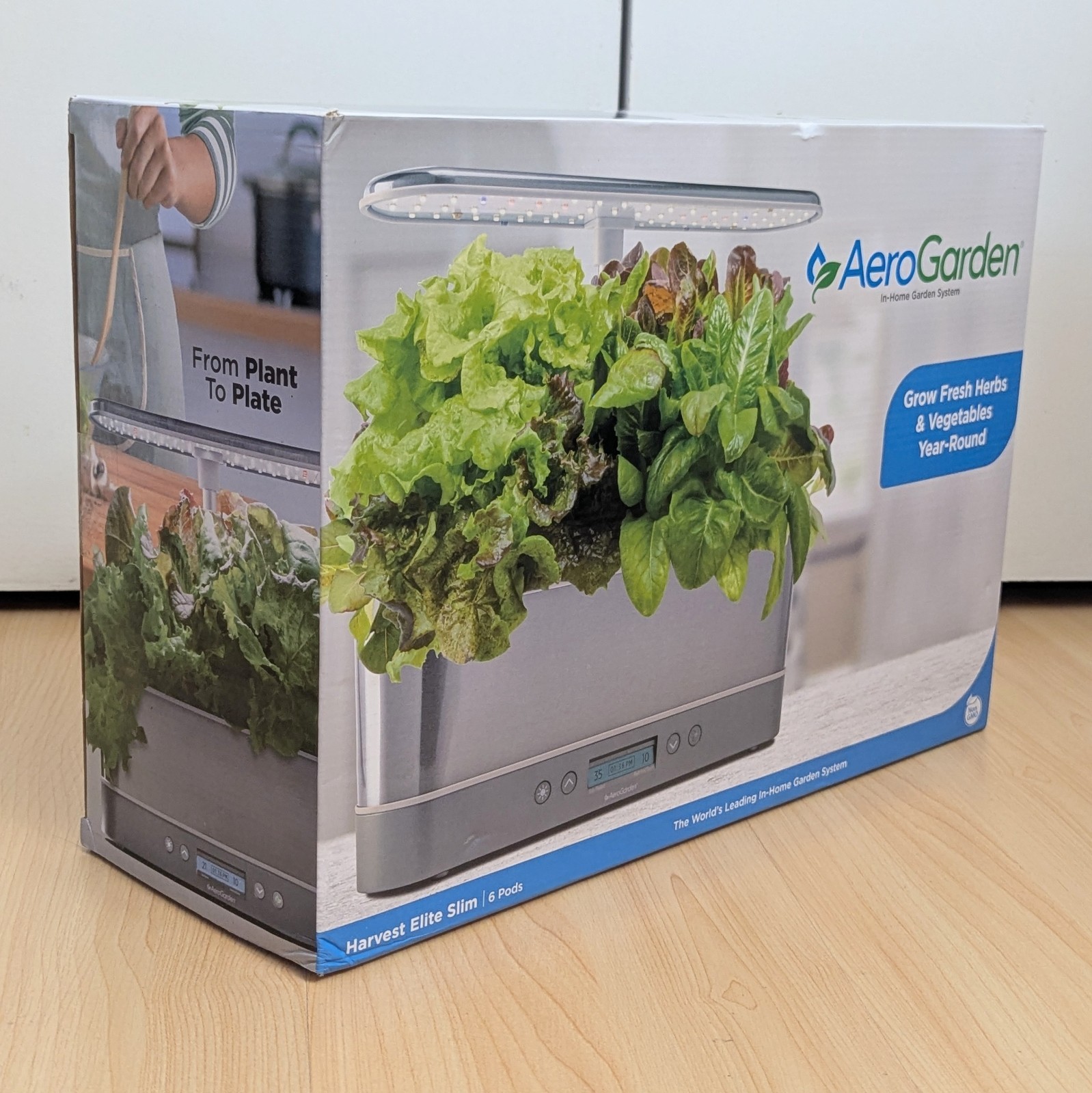 New AeroGarden Harvest Elite Slim 6 Pods Indoor Garden 901124-1300