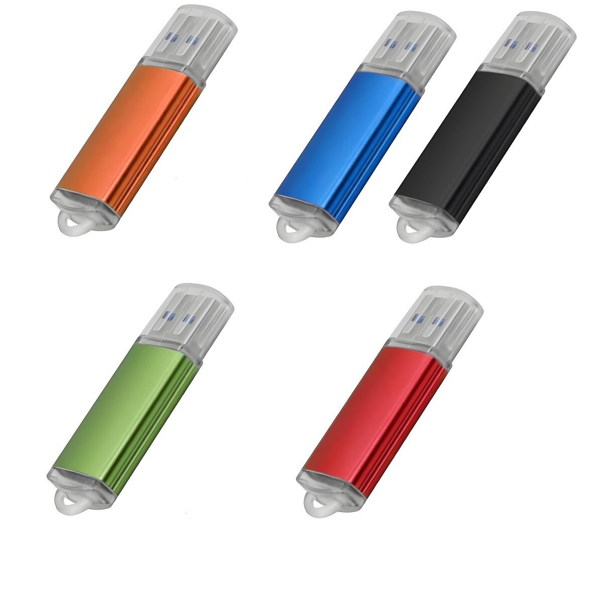 5/10 Pack Keychain USB 2.0 Flash Memory Stick Thumb Jump Drive U Disk Pendrive