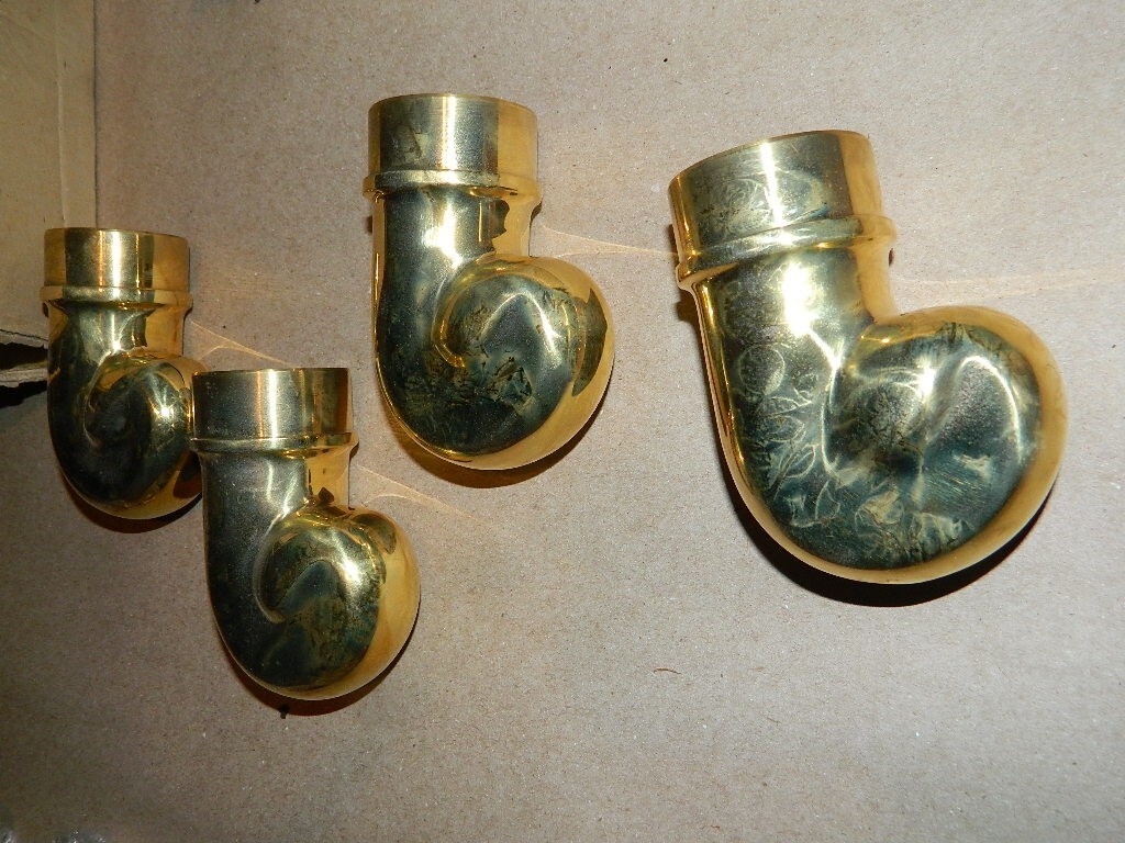 Bar Tavern Bracket Solid Brass Swing Leg Bracket Fits 1 1/2" Rail 915A NEW 4pcs