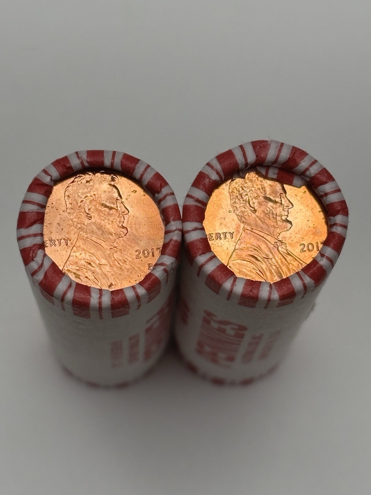 lot of 2 rolls 2017-P Lincoln Shield Cent Penny 50 Coin roll Uncirculated OBW