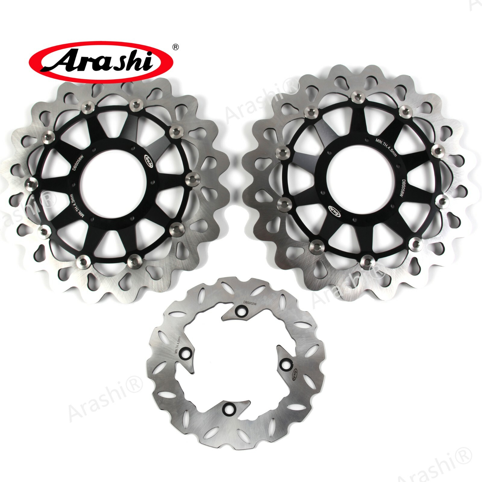 Fit Honda CBR1000RR Fireblade 2004 2005 Front Rear Wheel Rim + Brake Disc Rotor