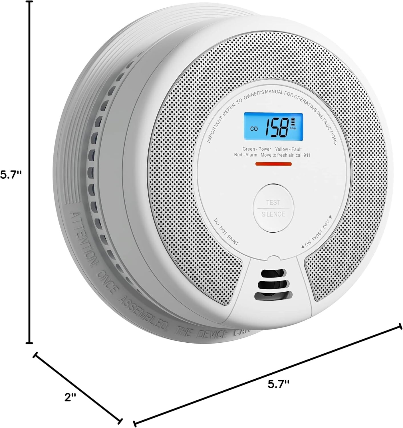 HUD Approved 10-Year Sealed Combination Smoke & Carbon Monoxide Detector Alarm