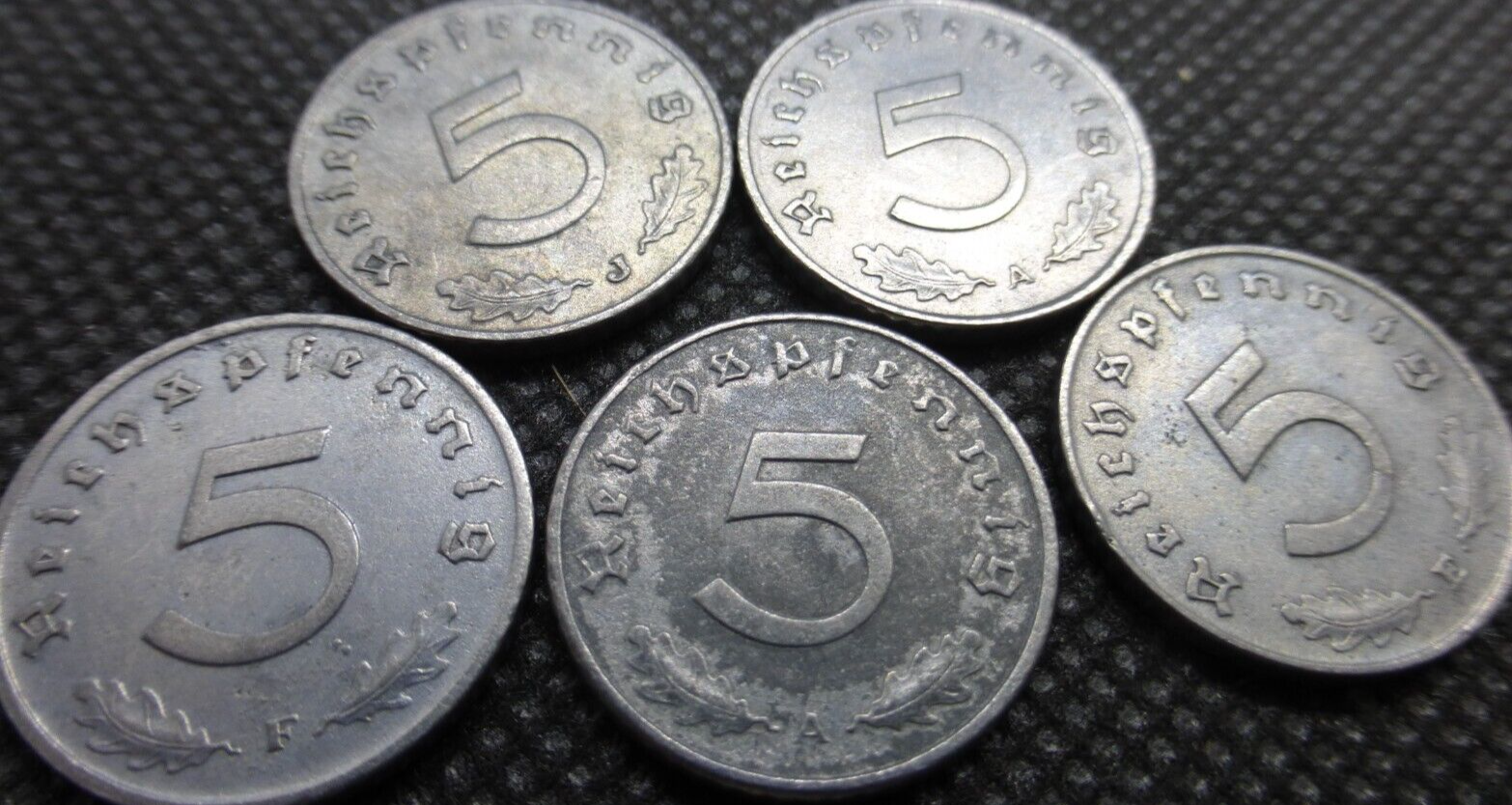 Nazi Germany WW2 Coin - 5 Reichspfennig Genuine Old Third Reich Rare Zinc Issue