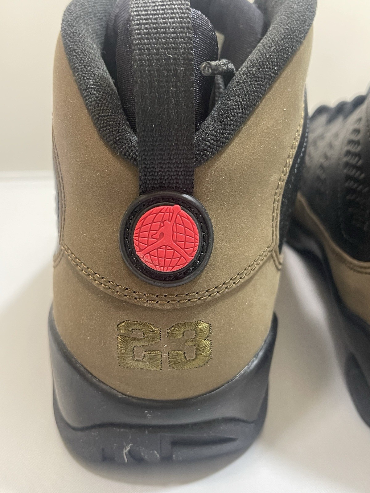 Nike Air Jordan 9 Retro GS Black/True Red Light Olive HV4574-030 Boys Size 7Y