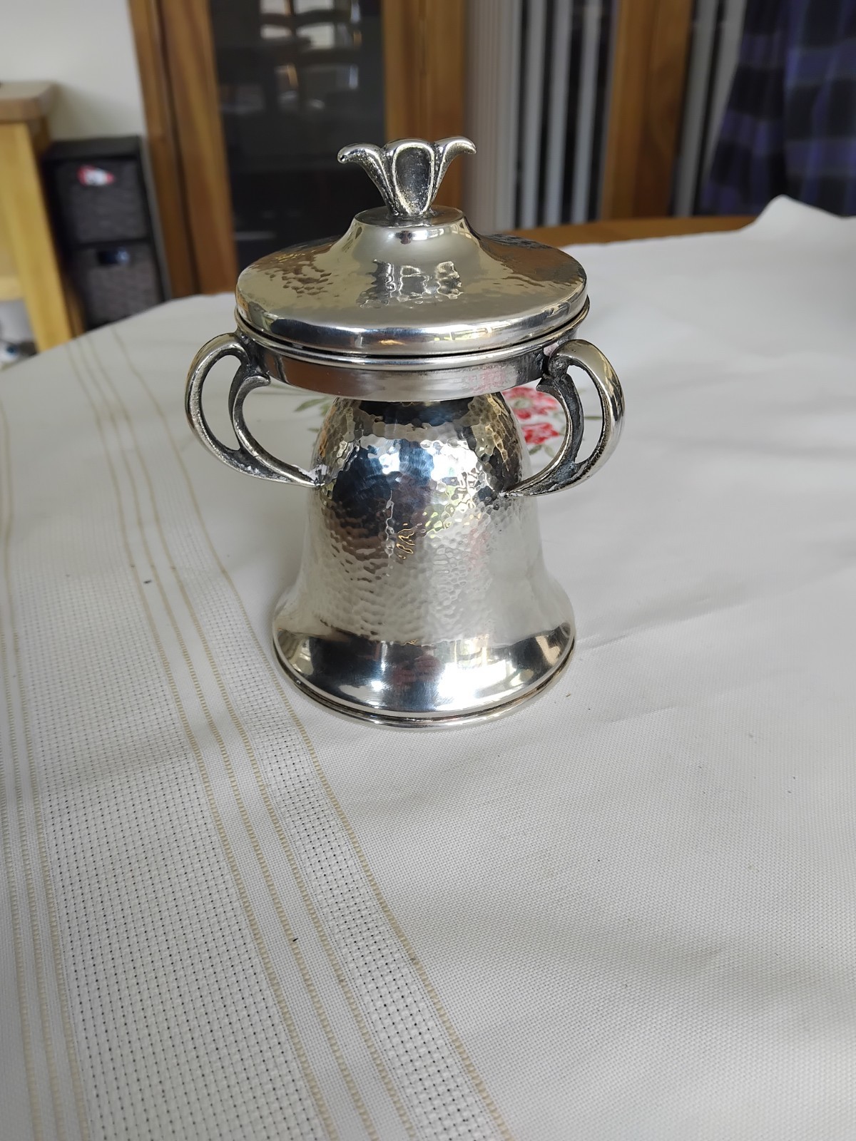 Antique  Alpaca Silver Brandy / Whiskey Glass Warmer