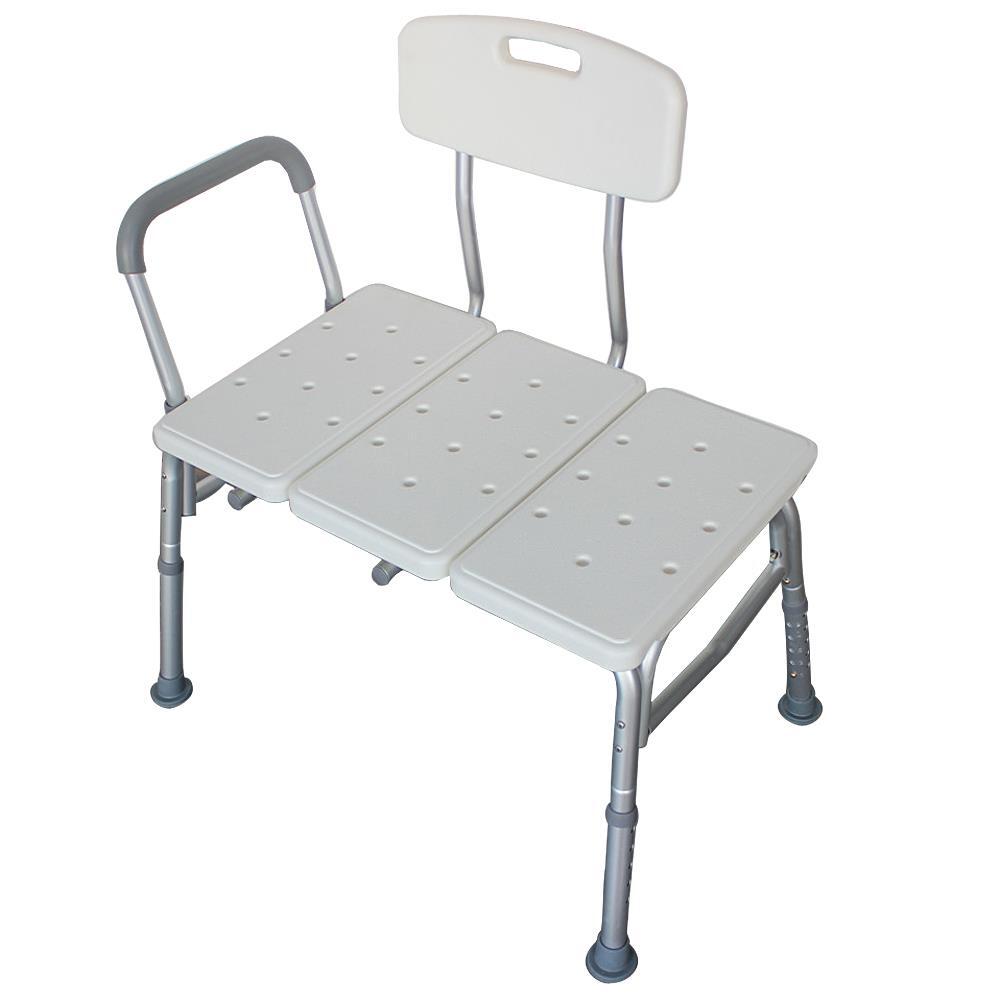 Heavy Duty Bath Tub Medical Transfer Bench Stool Shower Chair 10 Height White