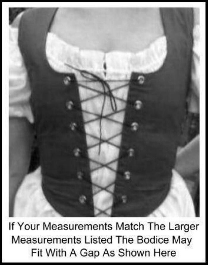 RENAISSANCE VICTORIAN PIRATE WENCH COSTUME DRESS UP VEST CORSET TOP BODICE