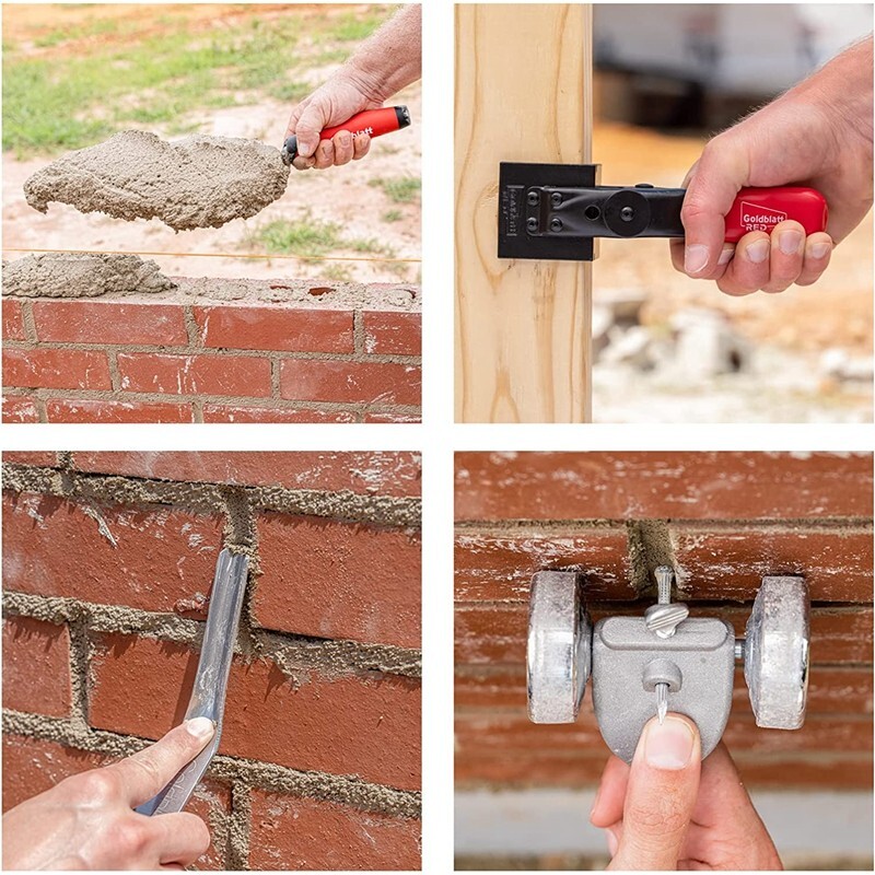 Goldblatt 12PCS Masonry Hand Tool Set Tuck Pointing Trowel Skate String Line Kit