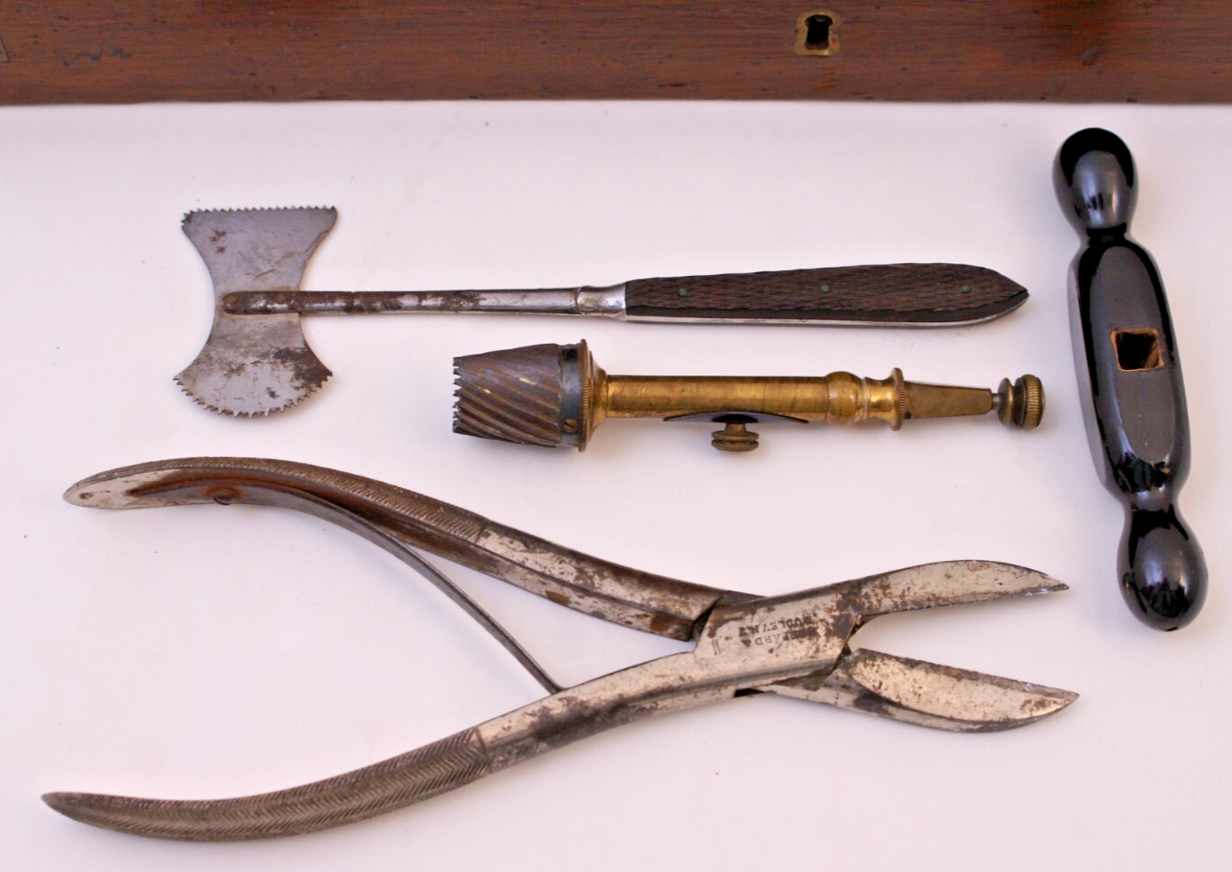 ANTIQ MEDICAL SURGEON SURGICAL KIT - THORP & LLOYD CIVIL WAR ERA - 14 PC - ORIG