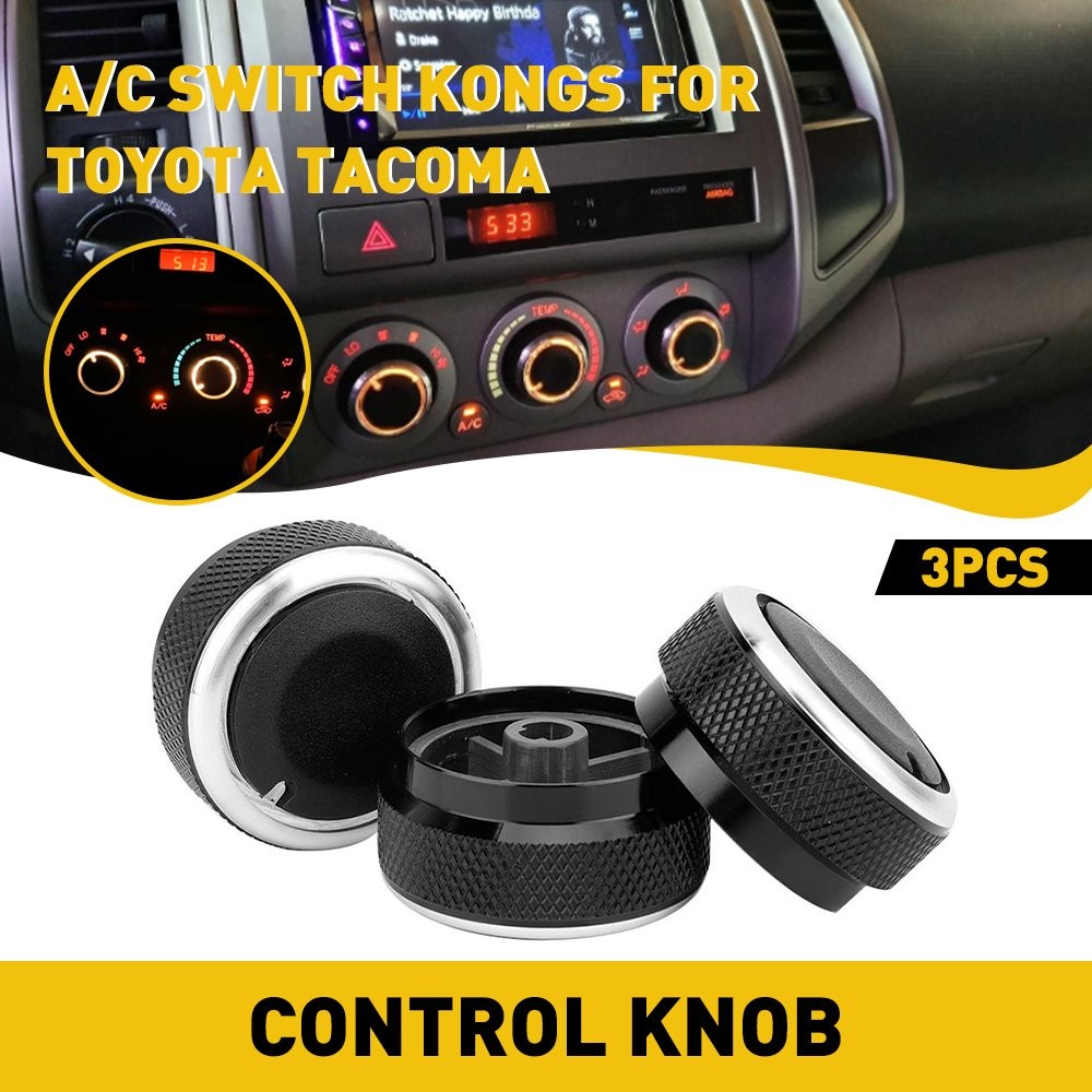 3x For 05-15 Toyota Tacoma Car Air Condition Switch Control A/C Knob Durable HUS