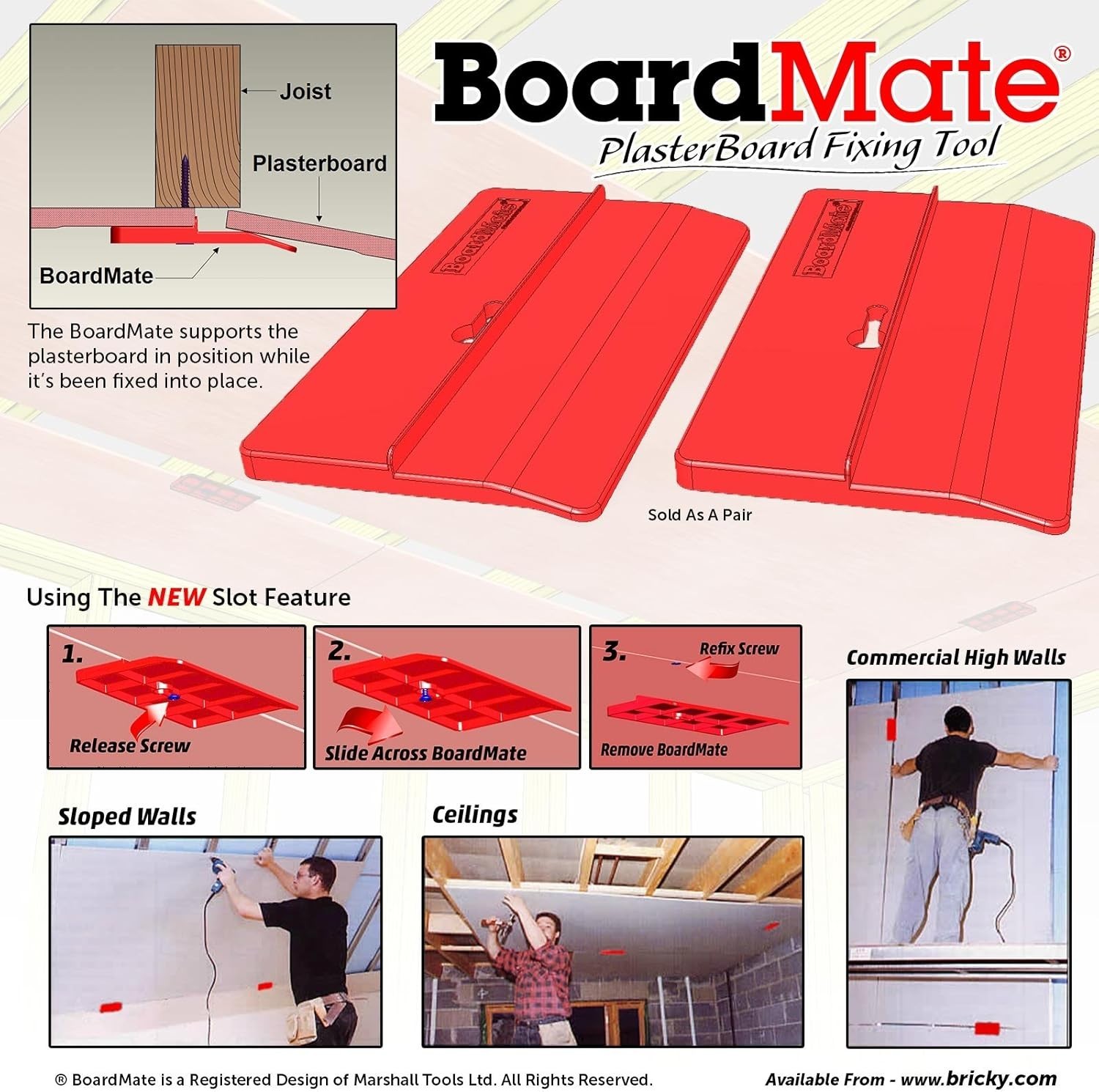 Drywall Fitting Tool, Supports The Board in Place While Installing 1 Set - 2 s